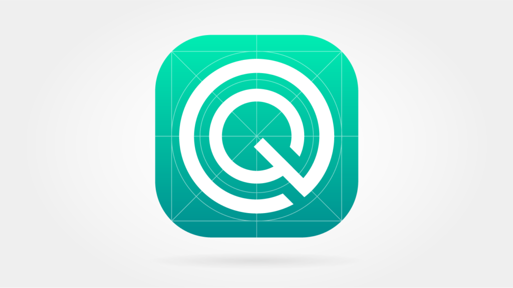 App Icon Vorlage mit dem QRAFTKREIS Logo in der Mitte