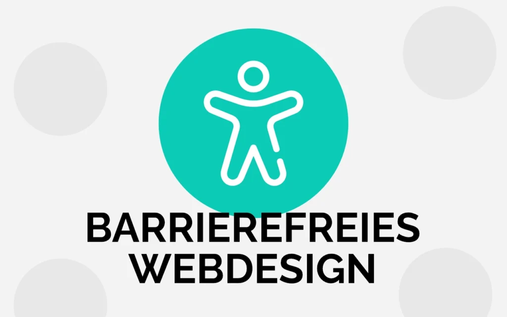 Logo für Barrierefreiheit mit dem Titel: Barrierefreies Webdesign