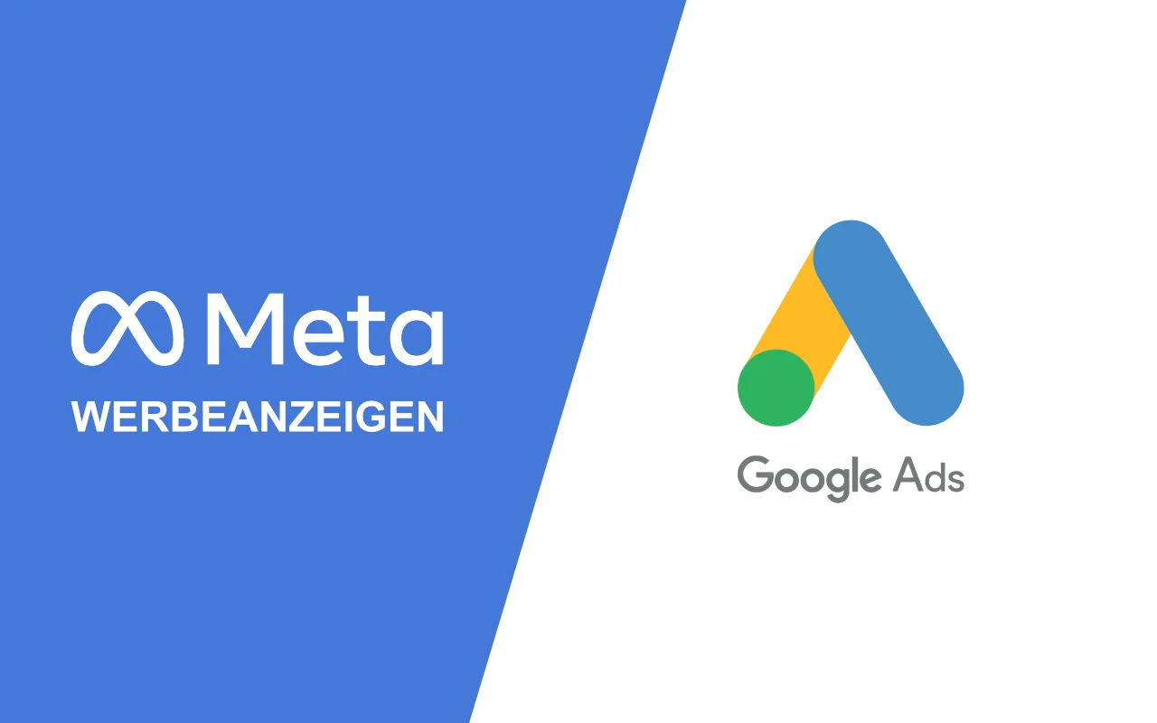Meta Werbeanzeigen und Google Ads Logos