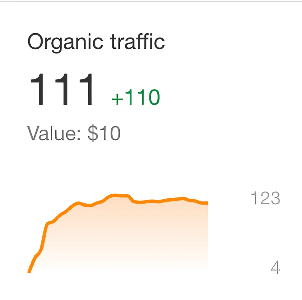 Organischer Traffic: 111, Wert: $10